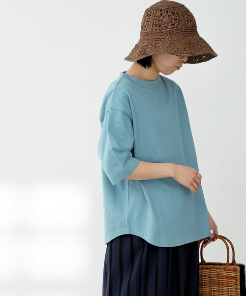 FORK&SPOON（フォークアンドスプーン）の「FORK&SPOON　ボトルネック5分袖Tシャツ（Tシャツ/カットソー・レディース・ブルー系その他/ネイビー/オフホワイト/ベージュ・ONE）」の18枚目の写真