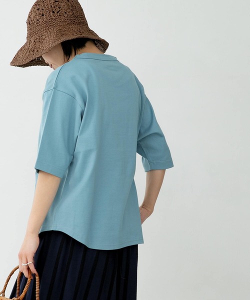 FORK&SPOON（フォークアンドスプーン）の「FORK&SPOON　ボトルネック5分袖Tシャツ（Tシャツ/カットソー・レディース・ブルー系その他/ネイビー/オフホワイト/ベージュ・ONE）」の20枚目の写真