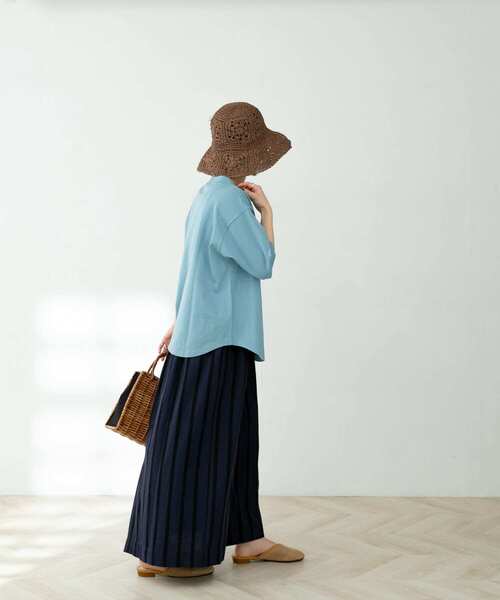 FORK&SPOON（フォークアンドスプーン）の「FORK&SPOON　ボトルネック5分袖Tシャツ（Tシャツ/カットソー・レディース・ブルー系その他/ネイビー/オフホワイト/ベージュ・ONE）」の22枚目の写真