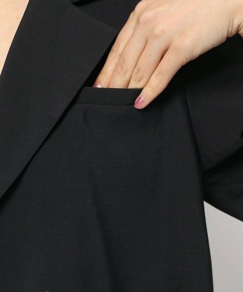 PAGEBOY（ページボーイ）の「ショートサマージャケット（テーラードジャケット・レディース・ブラック/ターコイズブルー/チャコール・FREE）」の11枚目の写真