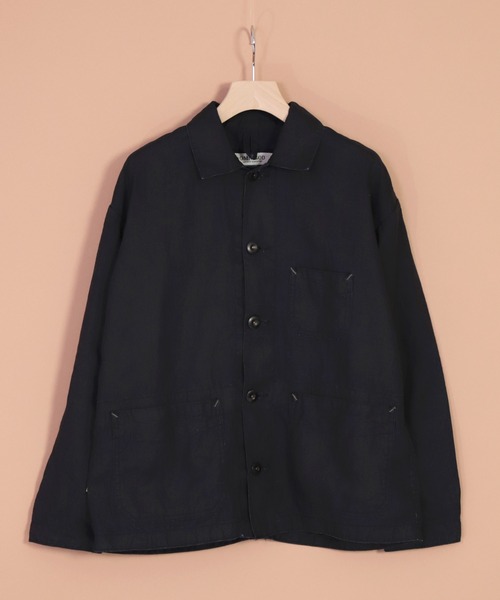 OMNIGOD（オムニゴッド）の「[OMNIGOD womens / オムニゴッド] ハイカウントリネン後染めインディゴ フレンチカバーオール（カバーオール・レディース・ワンウォッシュ・0）」の4枚目の写真