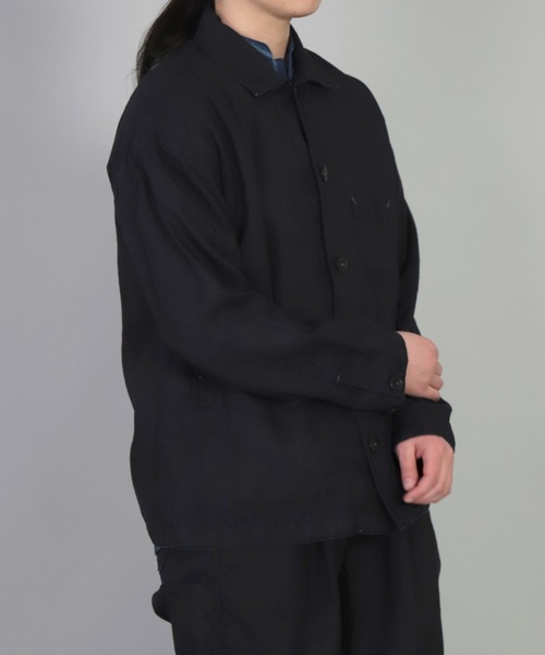 OMNIGOD（オムニゴッド）の「[OMNIGOD womens / オムニゴッド] ハイカウントリネン後染めインディゴ フレンチカバーオール（カバーオール・レディース・ワンウォッシュ・0）」の14枚目の写真