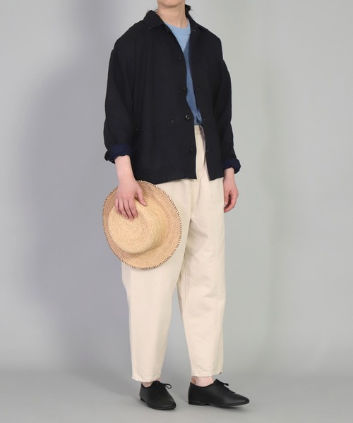 OMNIGOD（オムニゴッド）の「[OMNIGOD womens / オムニゴッド] ハイカウントリネン後染めインディゴ フレンチカバーオール（カバーオール・レディース・ワンウォッシュ・0）」の9枚目の写真