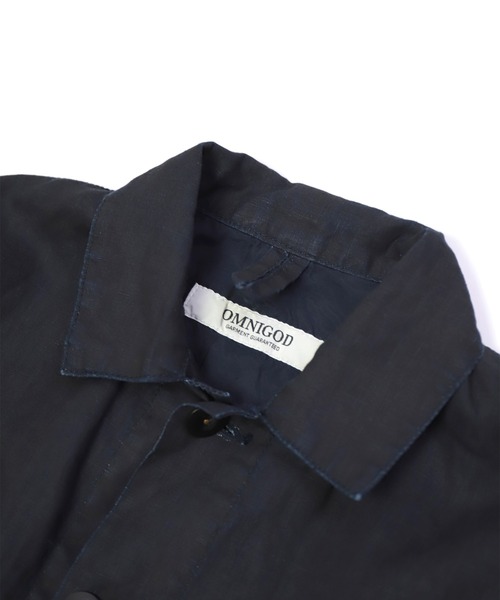 OMNIGOD（オムニゴッド）の「[OMNIGOD womens / オムニゴッド] ハイカウントリネン後染めインディゴ フレンチカバーオール（カバーオール・レディース・ワンウォッシュ・0）」の7枚目の写真