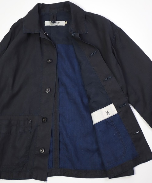 OMNIGOD（オムニゴッド）の「[OMNIGOD womens / オムニゴッド] ハイカウントリネン後染めインディゴ フレンチカバーオール（カバーオール・レディース・ワンウォッシュ・0）」の10枚目の写真