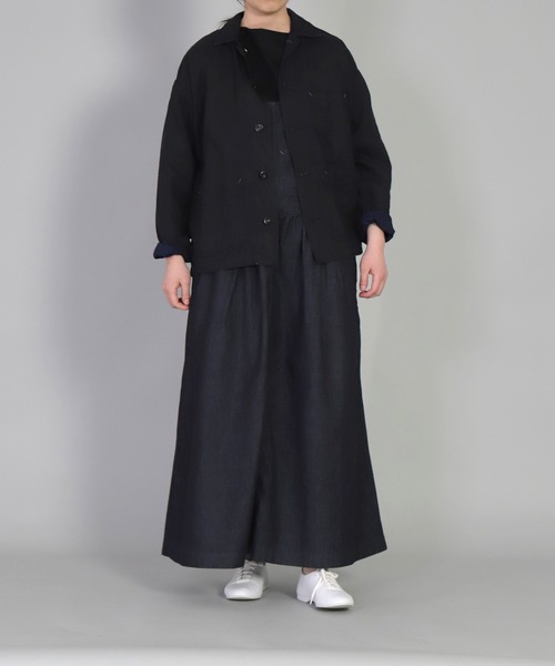 OMNIGOD（オムニゴッド）の「[OMNIGOD womens / オムニゴッド] ハイカウントリネン後染めインディゴ フレンチカバーオール（カバーオール・レディース・ワンウォッシュ・0）」の21枚目の写真
