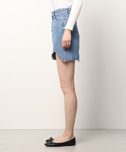 Y PROJECT【関税送料込】アシンメトリーデニムミニスカート SLY デニムスカート J/W ASYMMETRY REMAKE S/SK ジャスト