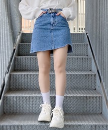 Figments | アシンメトリーデニムミニスカート(デニムスカート)