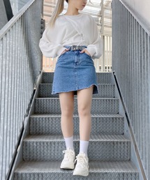 一度着用のみ！36 BALENCIAGA デニムスカート アシンメトリースカート 一度着用のみ！36 BALENCIAGA デニムスカート アシンメトリー