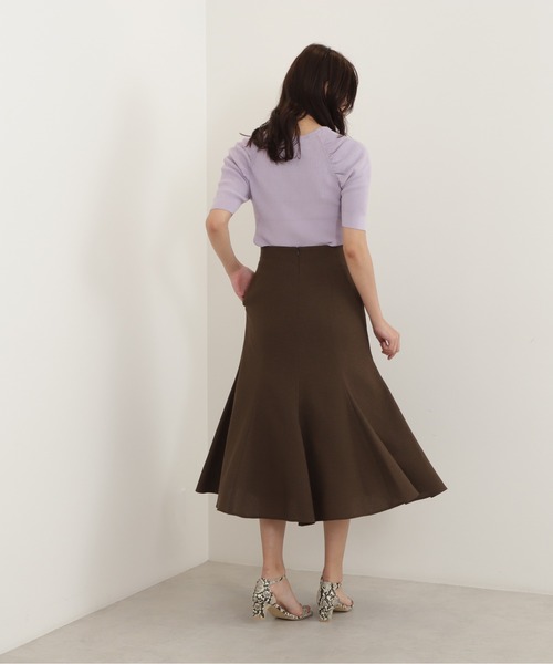 NATURAL BEAUTY BASIC（ナチュラルビューティーベーシック）の「ドルマンギャザーリブニット（ニット/セーター・レディース・ベージュ/ブラウン/ラベンダー・MEDIUM）」の11枚目の写真