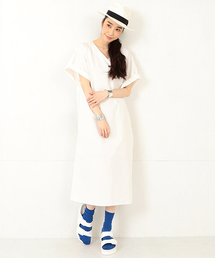 Ray BEAMS | 【予約】 RBS / Vネック コクーンロング ワンピース(ワンピース)