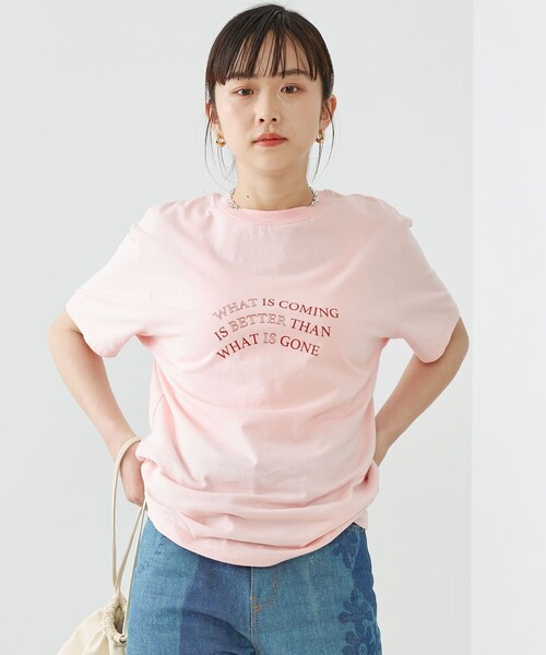 Firsthand（ファーストハンド）の「Firsthand/ファーストハンド オーガニックコットン プリントTシャツ（Tシャツ/カットソー・レディース・ホワイト/ピンク/スミクロ・FREE）」の4枚目の写真