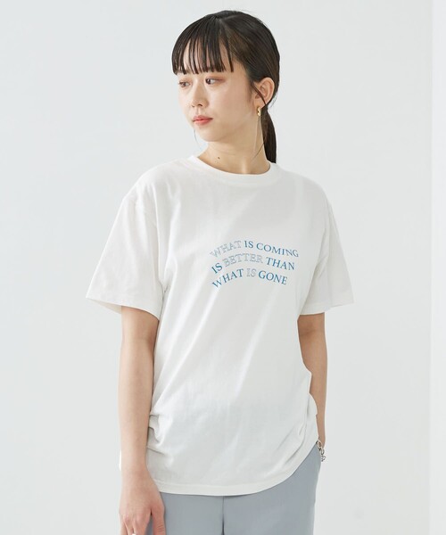 Firsthand（ファーストハンド）の「Firsthand/ファーストハンド オーガニックコットン プリントTシャツ（Tシャツ/カットソー・レディース・ホワイト/ピンク/スミクロ・FREE）」の8枚目の写真