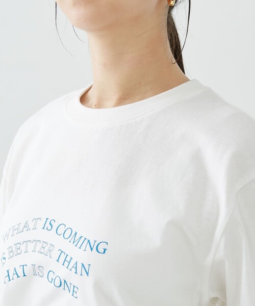 Firsthand（ファーストハンド）の「Firsthand/ファーストハンド オーガニックコットン プリントTシャツ（Tシャツ/カットソー・レディース・ホワイト/ピンク/スミクロ・FREE）」の9枚目の写真