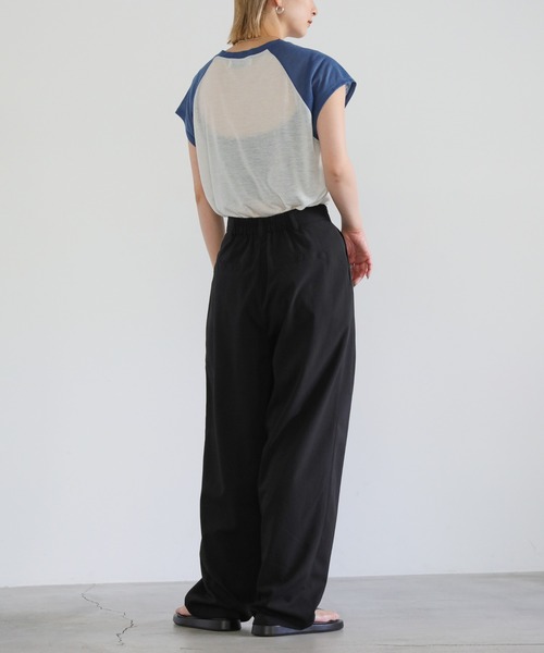 ラグランスリーブシアートップス（Tシャツ/カットソー）｜select