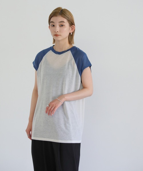 Aga ヤマダヤ　スコットクラブ グレーラメ　ラグランスリーブ トップス ラグランスリーブシアートップス（Tシャツ/カットソー）｜select