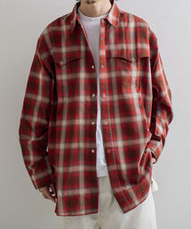 【GLOSTER/グロスター】オンブレチェック ウエスタンシャツ