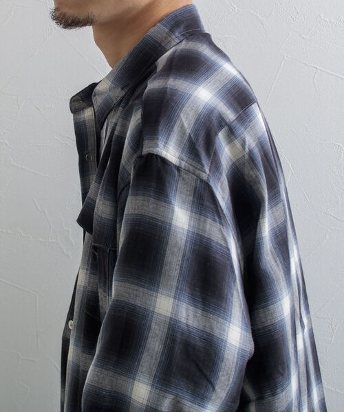 GLOSTER（グロスター）の「【GLOSTER/グロスター】オンブレチェック ウエスタンシャツ（シャツ/ブラウス・メンズ・ネイビー/レッド・M/L）」の20枚目の写真