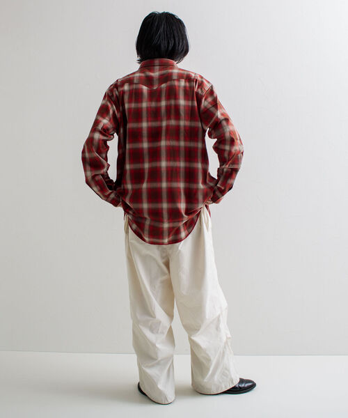 GLOSTER（グロスター）の「【GLOSTER/グロスター】オンブレチェック ウエスタンシャツ（シャツ/ブラウス・メンズ・ネイビー/レッド・M/L）」の6枚目の写真