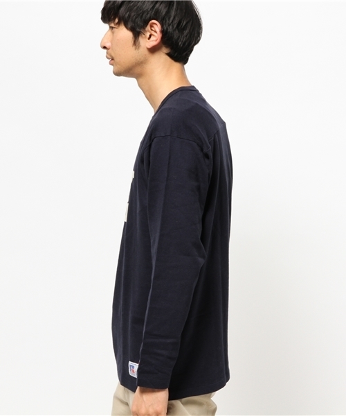 OUTLET(アウトレット)の「【Ciaopanic】RUSSELL別注フットボールTEE(Tシャツ/カットソー・メンズ・ホワイト/ネイビー・LARGE/MEDIUM)」の4枚目の写真