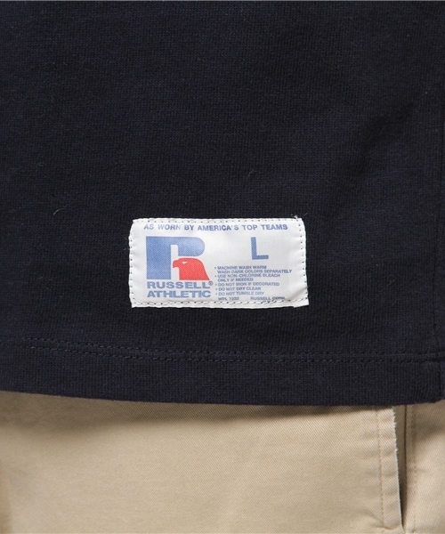 OUTLET(アウトレット)の「【Ciaopanic】RUSSELL別注フットボールTEE(Tシャツ/カットソー・メンズ・ホワイト/ネイビー・LARGE/MEDIUM)」の8枚目の写真