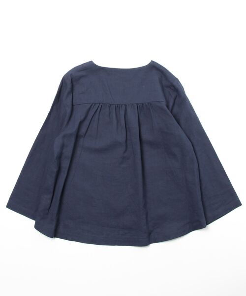 A.N.L（エーエヌエル　レーベル）の「A.N.L 麻１００％　ノーカラーブルゾン　ジャケット（ノーカラージャケット・レディース・チャコールグレー/ベージュ/ネイビー・38）」の7枚目の写真