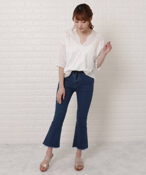 Lace Ladies(レースレディース)の「レース刺繍ブラウス(シャツ/ブラウス・レディース・ホワイト・XL/M/L/S)」の12枚目の写真