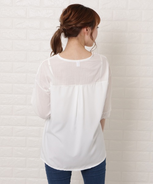 Lace Ladies(レースレディース)の「レース刺繍ブラウス(シャツ/ブラウス・レディース・ホワイト・XL/M/L/S)」の9枚目の写真