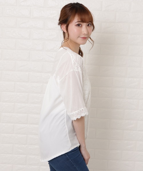 Lace Ladies(レースレディース)の「レース刺繍ブラウス(シャツ/ブラウス・レディース・ホワイト・XL/M/L/S)」の8枚目の写真