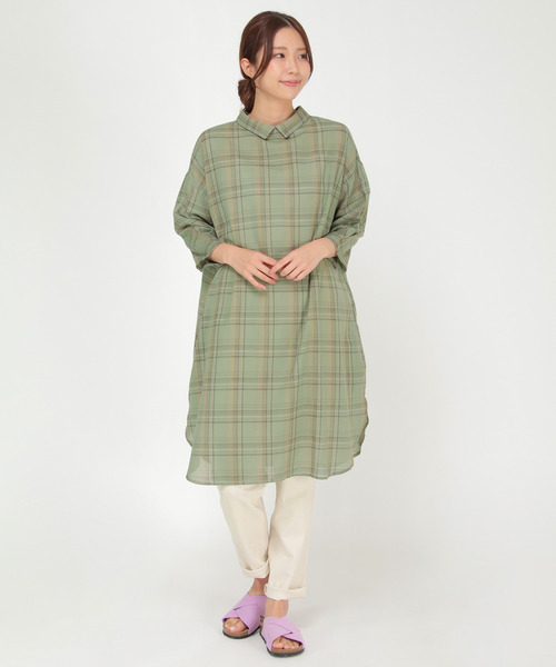 LBC(エルビーシー)の「コットンアムンゼン3WAYワンピース(ワンピース・レディース・グリーン/ブラック/ベージュ・M/L)」の10枚目の写真