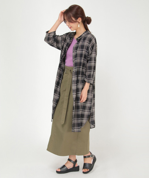 LBC（エルビーシー）の「コットンアムンゼン3WAYワンピース（ワンピース・レディース・グリーン/ブラック/ベージュ・M/L）」の4枚目の写真