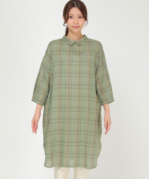 LBC（エルビーシー）の「コットンアムンゼン3WAYワンピース（ワンピース・レディース・グリーン/ブラック/ベージュ・M/L）」の14枚目の写真