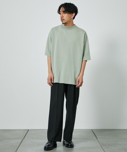 PUBLIC TOKYO（パブリックトウキョウ）の「くるりサマーニットTシャツ/2WAYリバーシブル（Tシャツ/カットソー・メンズ・ブラック/ベージュ/グレー/サックスブルー/ミント・1/2/3）」の13枚目の写真