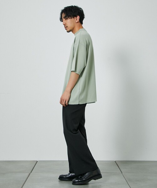 PUBLIC TOKYO（パブリックトウキョウ）の「くるりサマーニットTシャツ/2WAYリバーシブル（Tシャツ/カットソー・メンズ・ブラック/ベージュ/グレー/サックスブルー/ミント・1/2/3）」の16枚目の写真