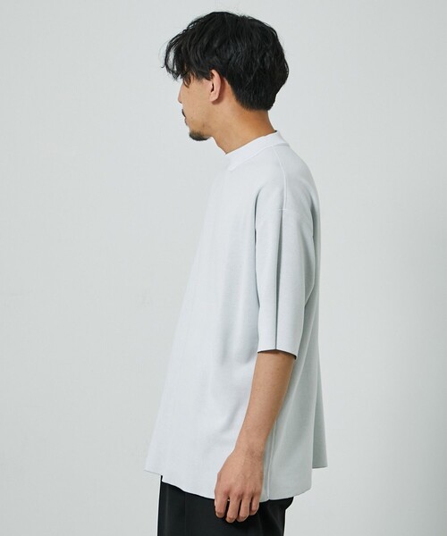 PUBLIC TOKYO（パブリックトウキョウ）の「くるりサマーニットTシャツ/2WAYリバーシブル（Tシャツ/カットソー・メンズ・ブラック/ベージュ/グレー/サックスブルー/ミント・1/2/3）」の18枚目の写真