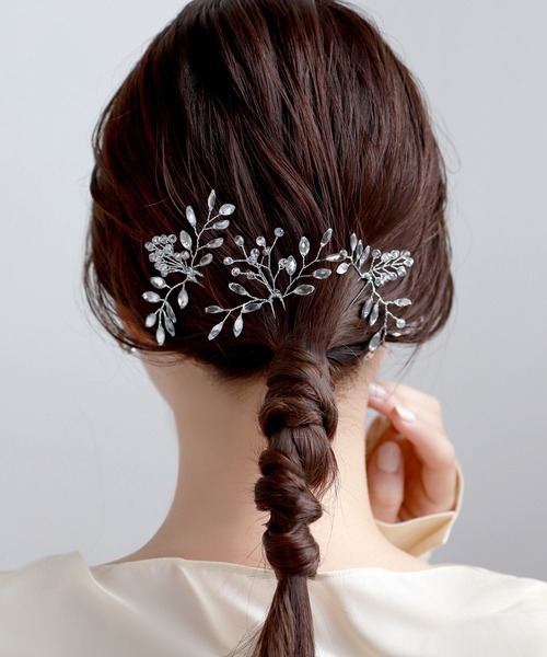 ビジューリーフuピン 3本セット その他ヘアアクセサリー Anemone アネモネ のファッション通販 Zozotown ビジューリーフuピン 3本セット その他ヘアアクセサリー Anemone アネモネ のファッション通販 Zozotown