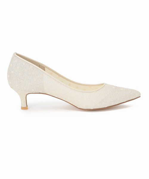 LE TALON(ルタロン)の「4.5cmポインテッドチュールドットパンプス(パンプス・レディース・ゴールド・22.5cm/23cm/23.5cm/24cm/24.5cm/21.5/22cm/25cm/25.5cm/21)」の4枚目の写真