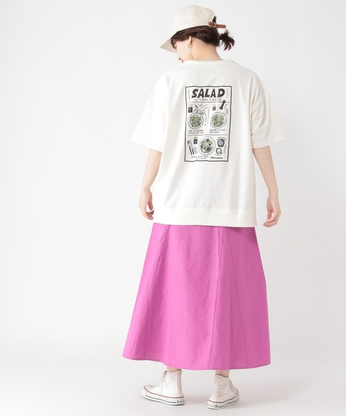 studio CLIP(スタディオクリップ)の「《イラストレーターkanakoさんコラボ》HibinokotoTシャツ(Tシャツ/カットソー・レディース・ホワイト/ブルー/スモーク・FREE)」の5枚目の写真