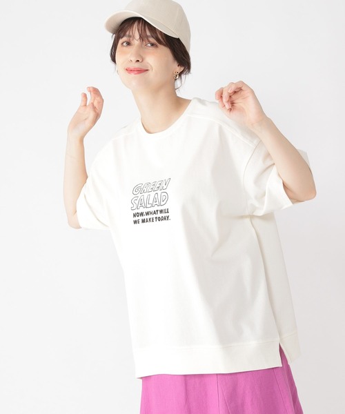 studio CLIP(スタディオクリップ)の「《イラストレーターkanakoさんコラボ》HibinokotoTシャツ(Tシャツ/カットソー・レディース・ホワイト/ブルー/スモーク・FREE)」の6枚目の写真