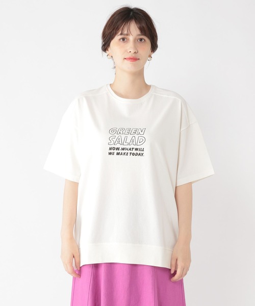 studio CLIP(スタディオクリップ)の「《イラストレーターkanakoさんコラボ》HibinokotoTシャツ(Tシャツ/カットソー・レディース・ホワイト/ブルー/スモーク・FREE)」の11枚目の写真