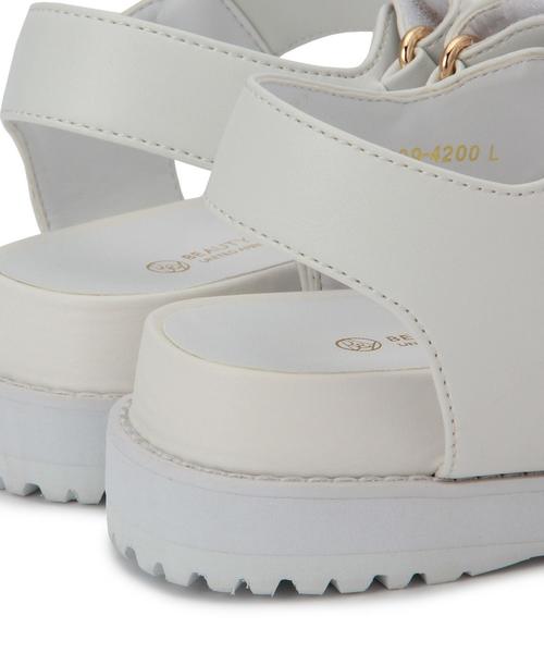 BEAUTY&YOUTH UNITED ARROWS(ビューティーアンドユースユナイテッドアローズ)の「BYMC 2ベルトサンダル◆(サンダル・レディース・ブラック/ホワイト・LARGE/MEDIUM/SMALL)」の8枚目の写真