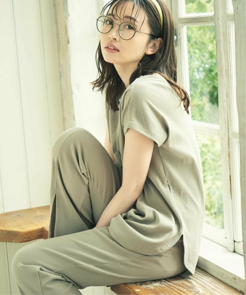 ikka（イッカ）の「テレコノースリーブプルオーバー（Tシャツ/カットソー・レディース・チャコールグレー/ブラウン系その他・L/M）」の7枚目の写真