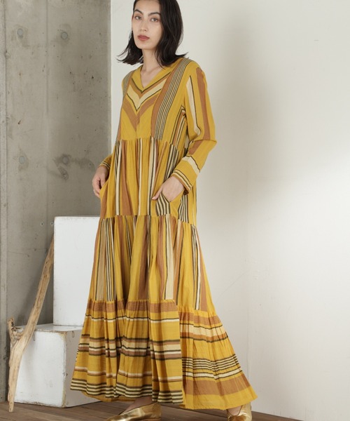 ルネ♡ストライプワンピース ルネ ワンピース ストライプ パールボタン ストライプ | ビー