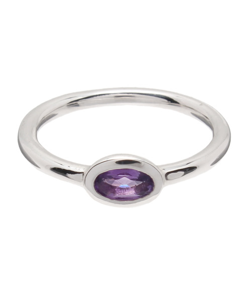 BEAMS BOY（ビームスボーイ）の「BEAMS BOY / シルバー ストーン リング（リング・レディース・ミント/パープル/ホワイト/ライトブラウン・3号/5号）」の4枚目の写真