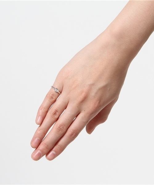 BEAMS BOY（ビームスボーイ）の「BEAMS BOY / シルバー ストーン リング（リング・レディース・ミント/パープル/ホワイト/ライトブラウン・3号/5号）」の6枚目の写真