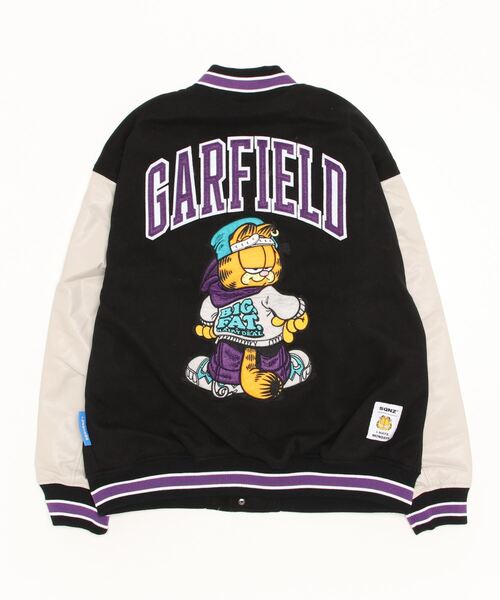 GARFIELD スタジャン Mサイズ ブラック/ホワイト Salong hameu（サロン ハミュー）の「GARFIELD（ガーフィールド