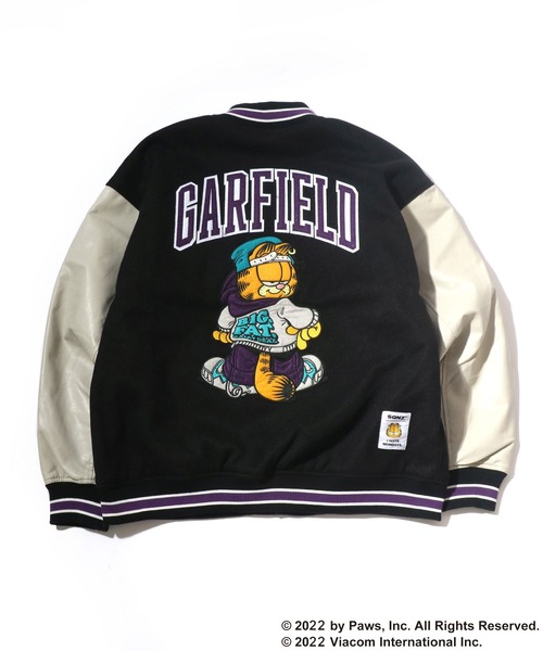 GARFIELD/ガーフィールド】かわいいスタジャン 緑 黄色
