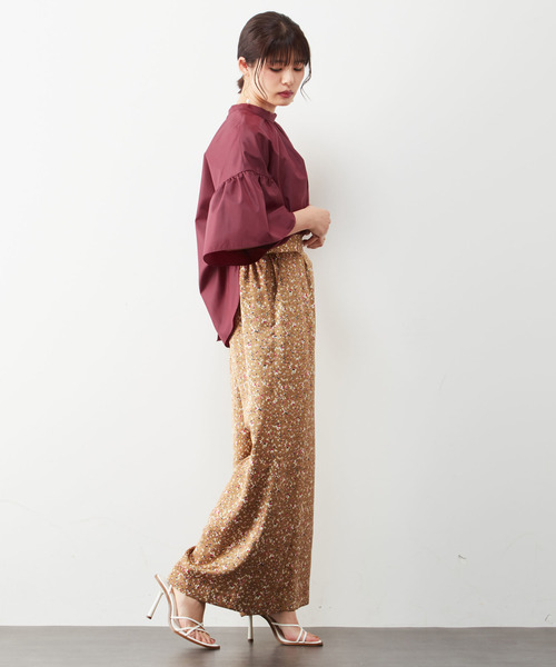 Tiara（ティアラ）の「ギャザースリーブ2WAYブラウス（シャツ/ブラウス・レディース・プラム/グリーン/ブラック・FREE）」の9枚目の写真