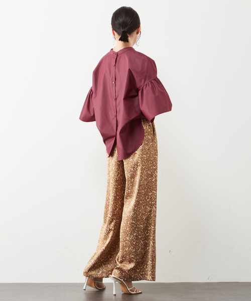 Tiara（ティアラ）の「ギャザースリーブ2WAYブラウス（シャツ/ブラウス・レディース・プラム/グリーン/ブラック・FREE）」の10枚目の写真