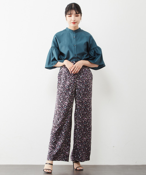 Tiara（ティアラ）の「ギャザースリーブ2WAYブラウス（シャツ/ブラウス・レディース・プラム/グリーン/ブラック・FREE）」の12枚目の写真